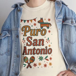 Camiseta Puro San Antonio - Camisa de fiesta Fiesta San Antonio, traje a juego del Cinco de Mayo, estilo vintage Fiesta Squad