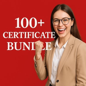 Certificate Template Bundle – 100+ Editable Award Certificates for Canva & PowerPoint, Printable Diploma Pack, Digital Download