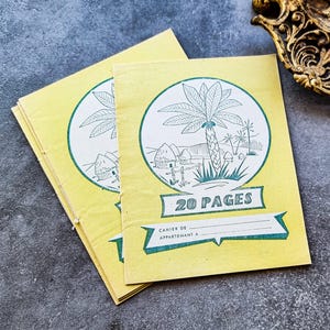 Vintage Frans schoolnotitieboekje