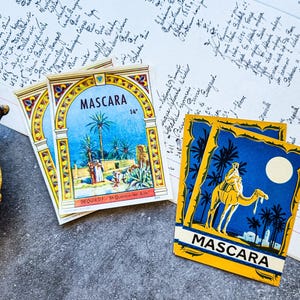 Set di etichette per vini francesi d'epoca