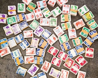 Stacks of Antique French stamps - approximately 100 stamps