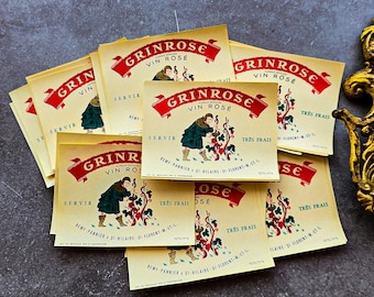 Vintage French Wine Labels - Sets of 10 labels