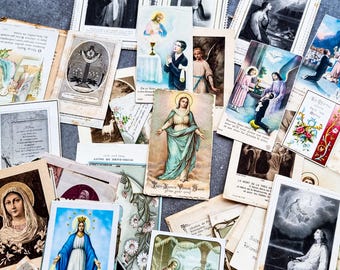 Vintage French Religious Cards Sets