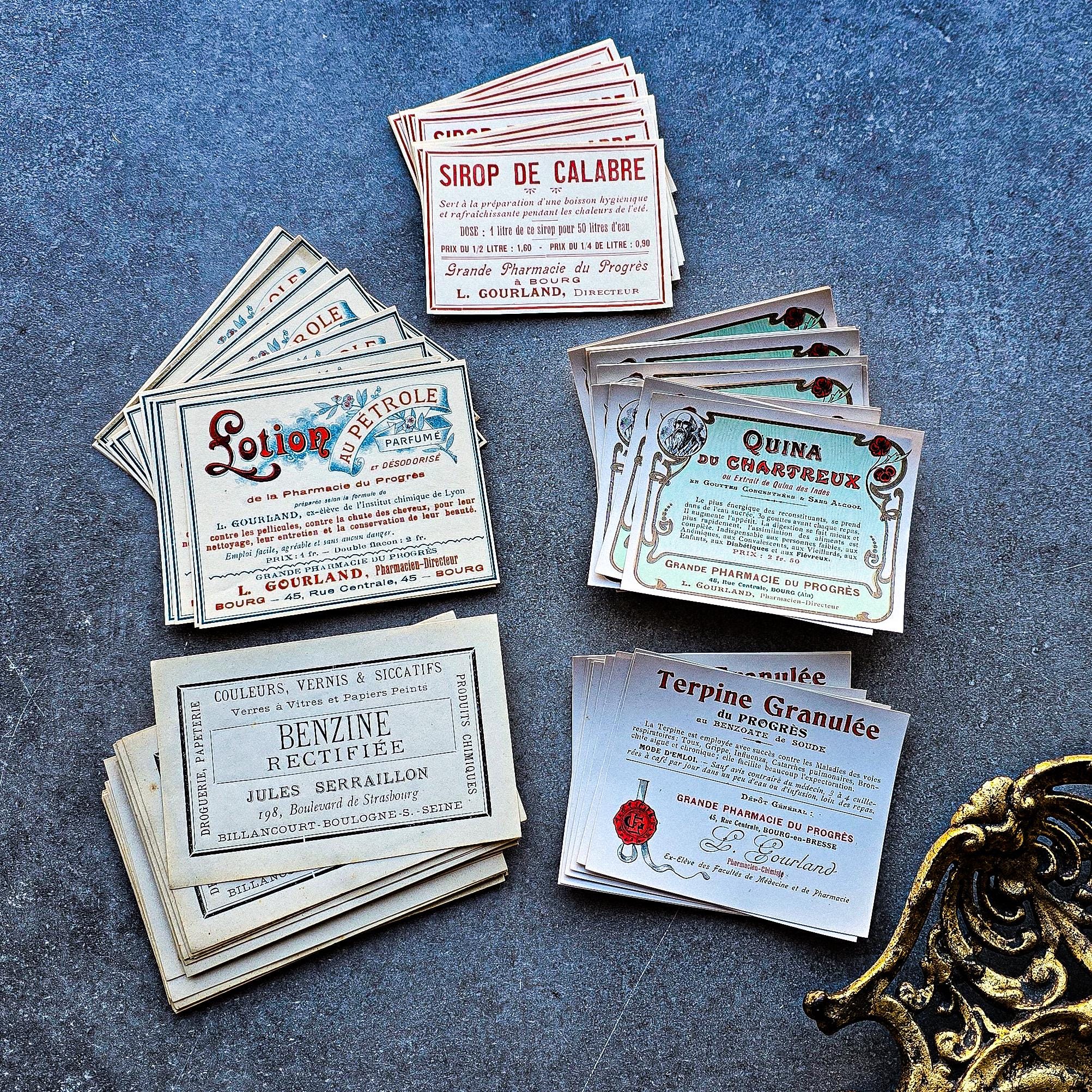 Old pharmacy labels - Etsy 日本