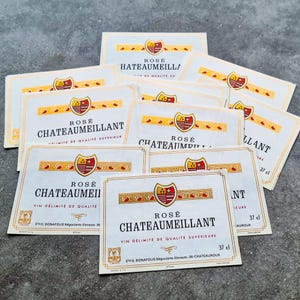 Étiquettes de vin français vintage