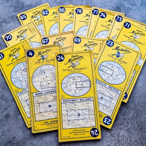 Vintage französische Michelin Karten
