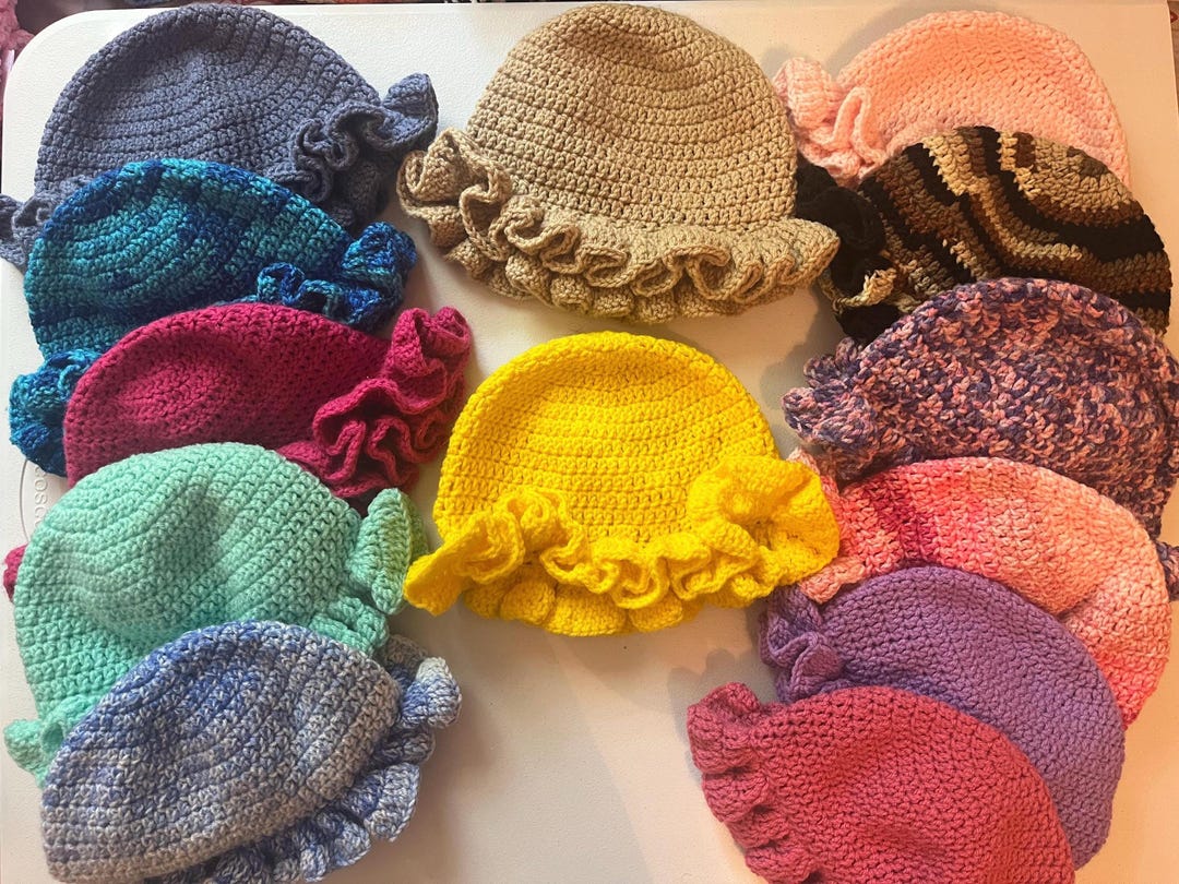 Handmade Ruffle Hat | Lightweight Crochet Hats - Etsy