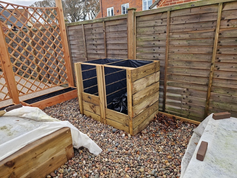 Handmade Wooden Garden Compost Bin - Etsy