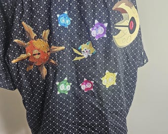 Koszulka Wish Star Space - Marzycielska scena galaktyki z towarzyszami kosmosu - Słodka koszulka inspirowana anime