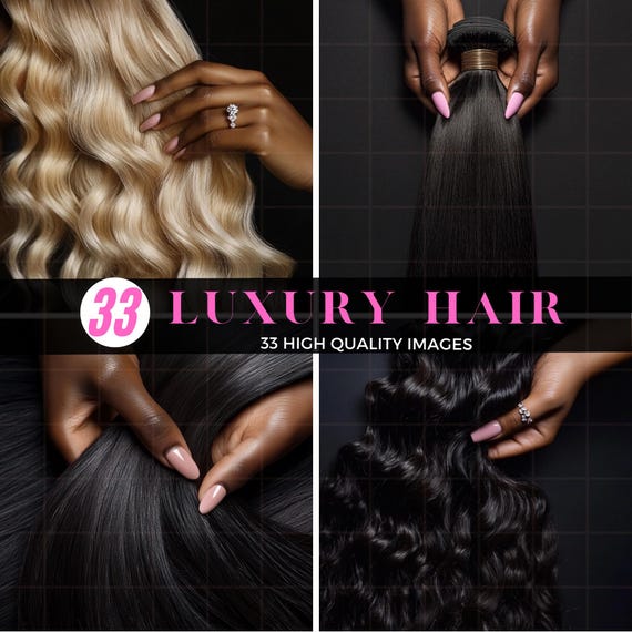 Luxury Hair Stock Photos, Beauty Business Images (Digital Download)
