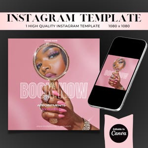 Makeup Artist Instagram Template: Canva Editable Flyer