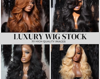 Zdjęcia włosów z kolekcji peruk: Beauty Branding (pobieranie cyfrowe, 30 zdjęć)