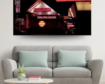 Atlanta Restaurant Neon Collage Art Print: Krispy Kreme, Varsity, Majestic Diner