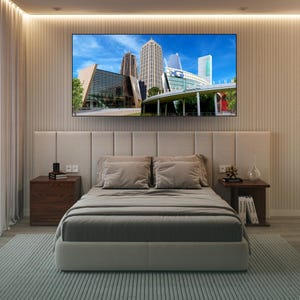 Georgia Aquarium Wall Art | Atlanta Landmarks Modern Urban Collage | Home Decor, Cityscape, Colorful Wall Art, Atlanta Attractions, Gift