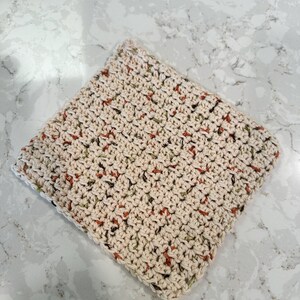 Handmade Cotton Crochet Washcloth: Farmhouse Kitchen Dishcloth
