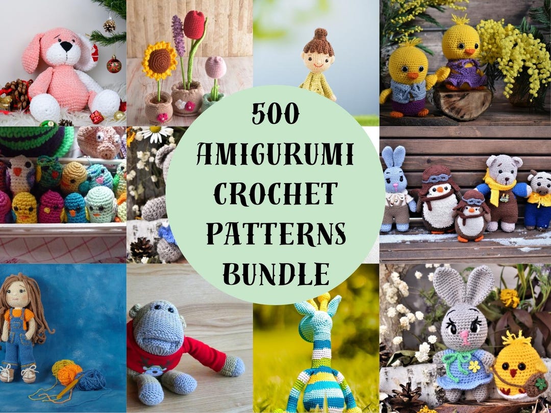 500 Amigurumi Crochet Patterns Bundle Digital, Ultimate Crochet Pattern ...
