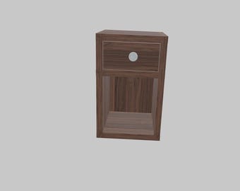 Mesita de noche flotante delgada - Mesita de noche estrecha de pared con cajón - Mesita de noche moderna que ahorra espacio para habitaciones pequeñas