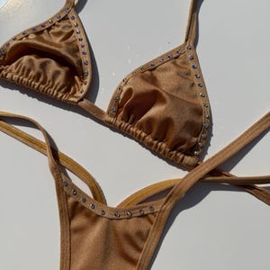 Micro bikinies for women, Stripper outfits Exotic dancer bling bikini top, Women&#39;s Mini Micro Tiny Bikini Thong Bottom,