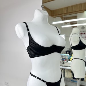 Silk satin Shelf bra open for large and small bust Cupless bra with extra support, Cupless bra extreme, Bra with support, Cupless lingerie