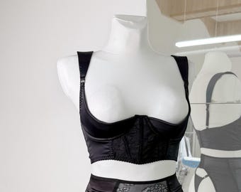 Cupless bra with extra support - Shelf bra open quarter cup for large bust and small bust, Cupless bra extreme, Half cup bra Plus size