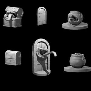 Mimic Set | DnD Dungeons and Dragons D&D RPG Tabletop | Resin 3D Printed