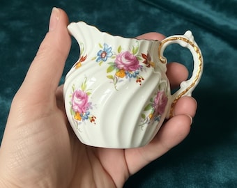 Vintage Aynsley England Bone China Creamer (c. 1940s–1950s) | Hand-Painted Floral Milk Jug with Gold Trim | English Tea Set Piece