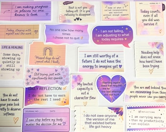Still Showing Up Waterproof Sticker Pack, Honest Reminders for Hard Days