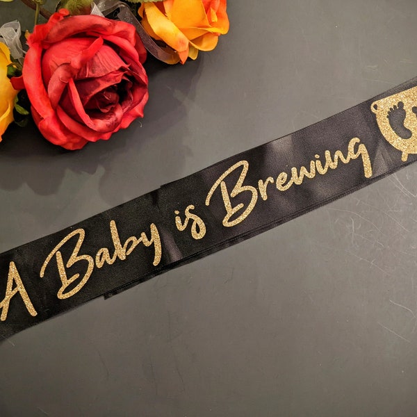 Personalised Baby Shower Sash - "Mum To Be" Gift With Due Date & Baby Name, UK Made