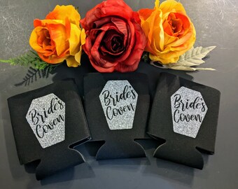 Bride's Coven Can Coolers / bridal party/ can cooler/ Halloween wedding/ bachelorette party/ witch coven/ witch wedding/ fall wedding