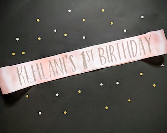 Kid's Birthday sash. Ages 5-9 years old Sashes. Birthday gift, all ages, birthday girl, your saying here. Birthday sash. Customize sash