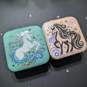 Personalized jewelry box for little girls, unicorn jewelry box, birthday gifts for little girls, Christmas gifts for kids unicorn gifts.