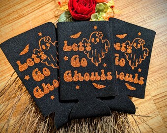 Let's go ghouls. Slim can cooler / bridal party/ can cooler/ Halloween wedding/ bachelorette party/ witch wedding/ party ghost