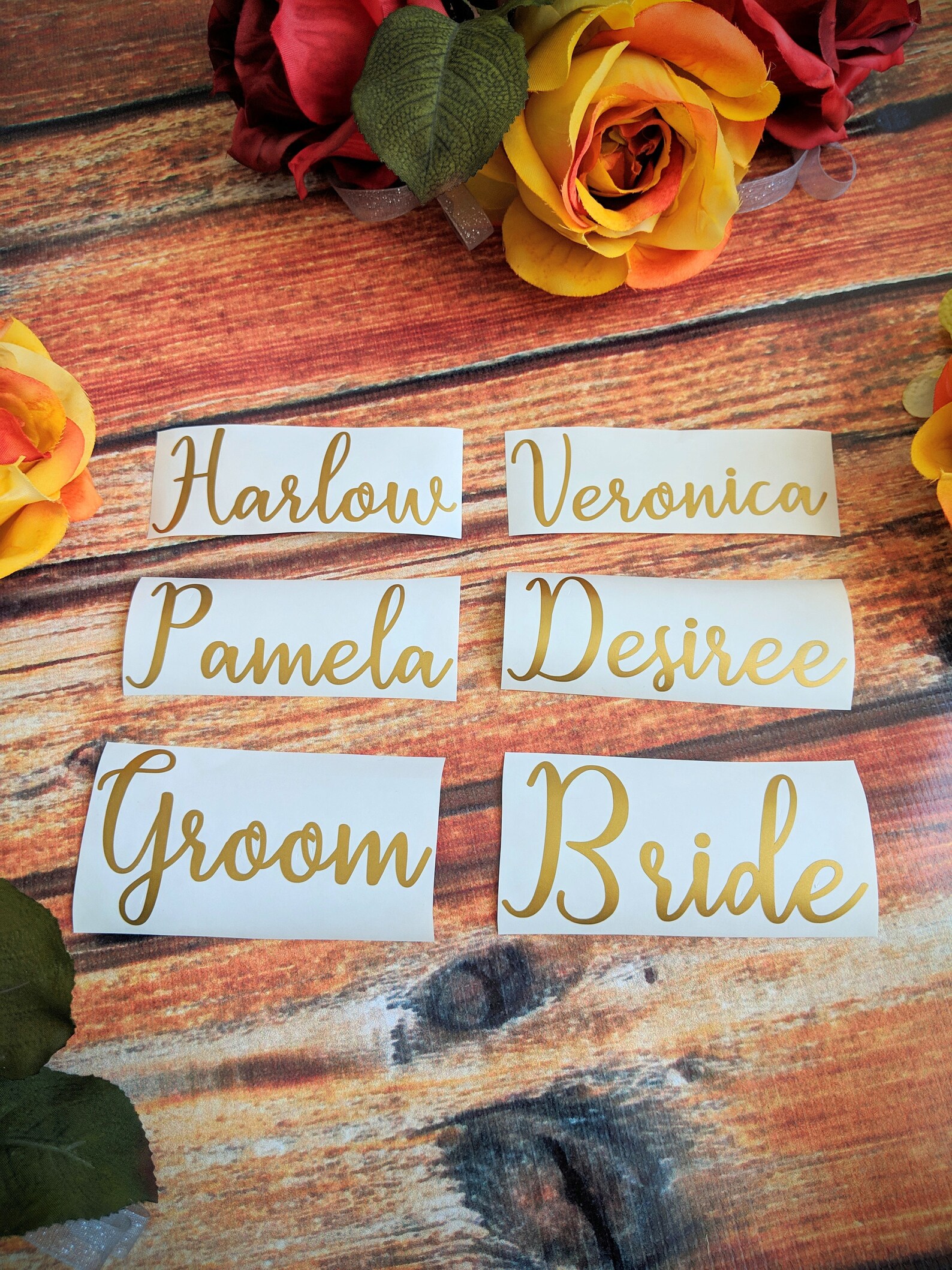 3 Inch Vinyl Name Decals Name Stickersdiy Weddings DIY Etsy