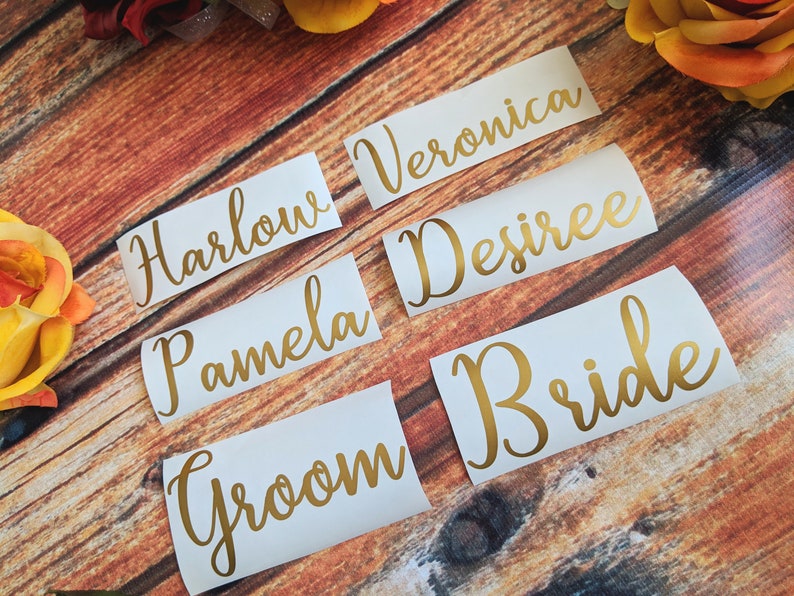 4 Inch Name Decals Vinyl Decals Name Stickers for DYI Etsy