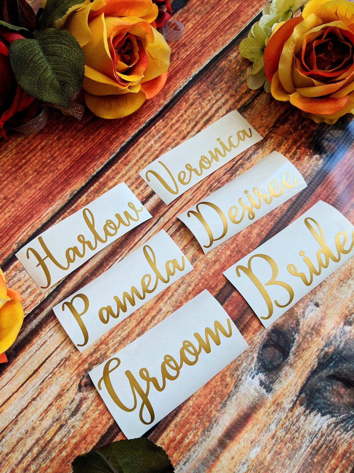 3 Inch Vinyl Name Decals Name Stickersdiy Weddings DIY Etsy