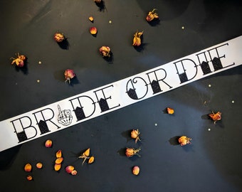 Custom Bride to Be Tattoo Sash. Your Phase Here. Bridal Shower 11 fonts to choose from. Bachelorette Party, Bridal Shower, Gift, tattoos