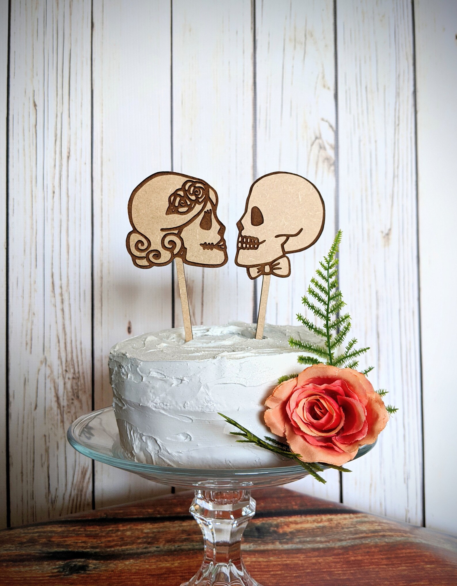 Sugar Skull Bride and Groom Wedding Cake Topper Halloween Etsy