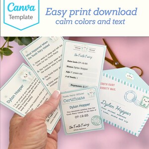 Carta editable del Hada de los Dientes para niños autistas (Canva, PDF) Descarga digital instantánea, suave, tranquilizador, sensorialmente amigable, para niños y niñas con espectro autista