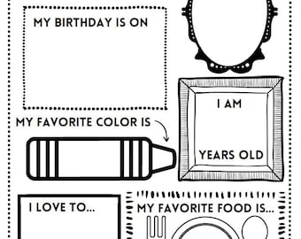All About Me Printable