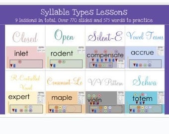 Syllable Division Lessons & Practice Orton-Gillingham Aligned