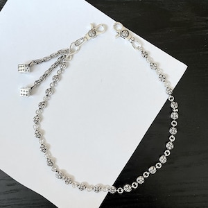 CH Style Wallet Chain, Gift Chain, Vintage Cross Chain, Silver Biker Chain, Dice Purse Chain, Unisex Chrome, Fancy Jean Chain Keychain