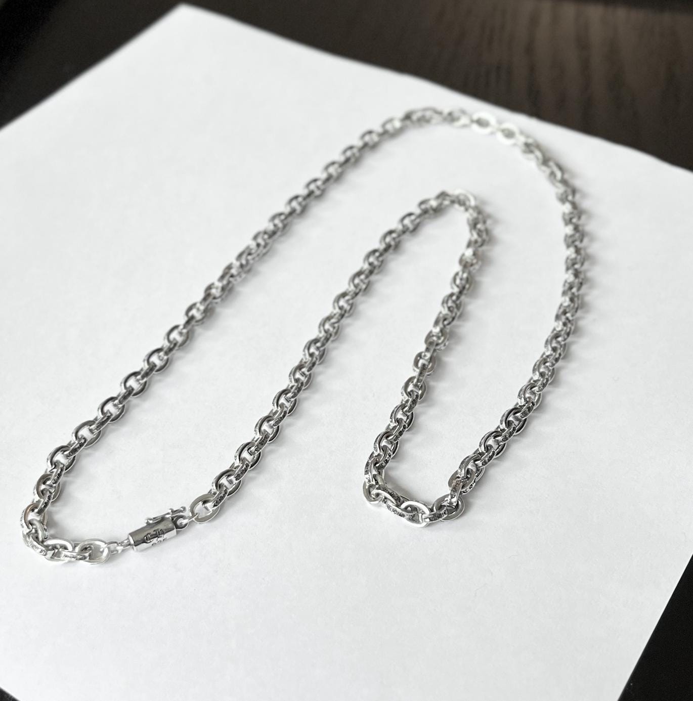 Chrome Hearts Paper Chain Necklace - Etsy Chrome Hearts Paper Chain Necklace - Etsy