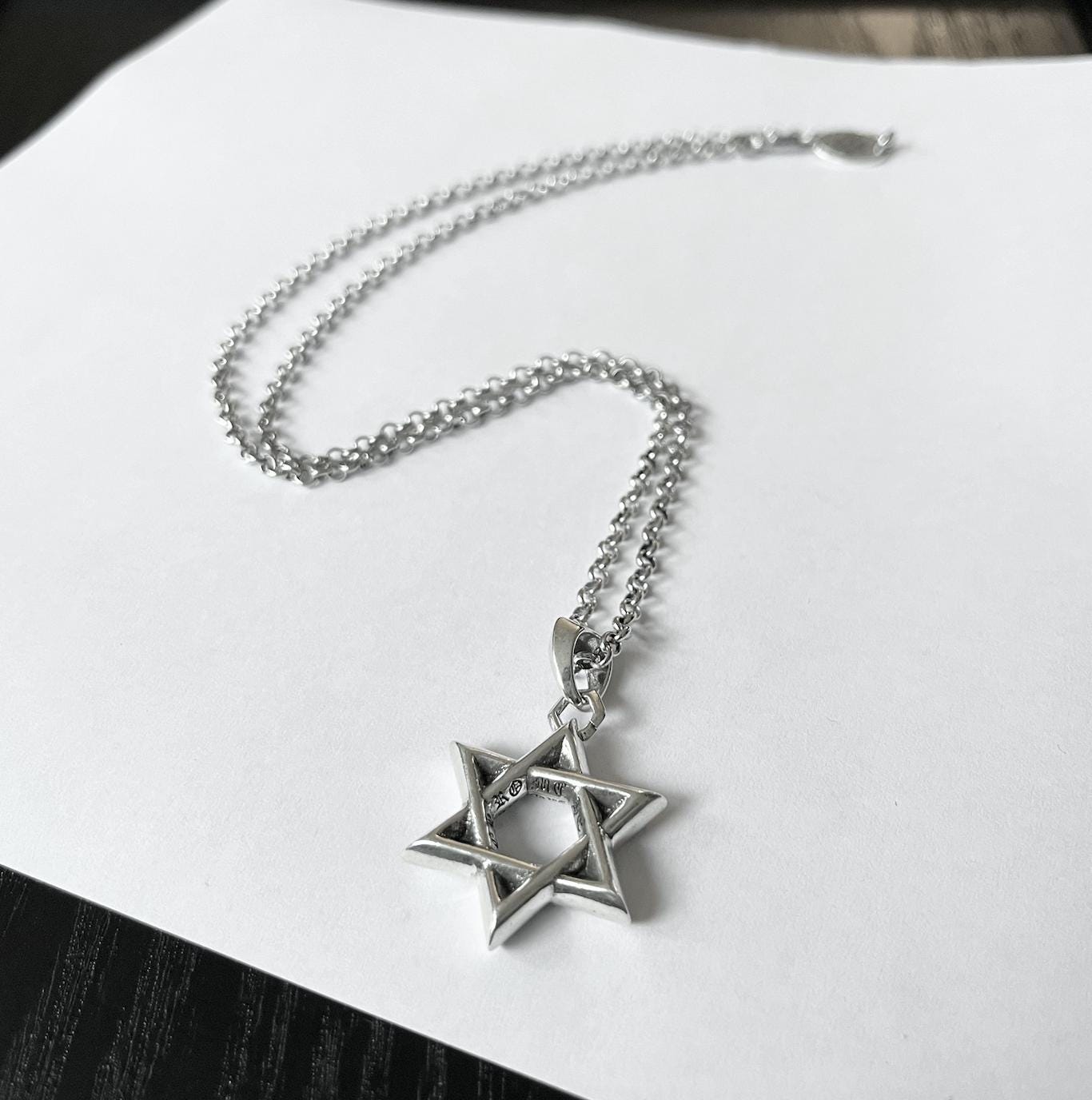 Star of David Necklace Chrome Hearts - Etsy Star of David Necklace Chrome Hearts - Etsy