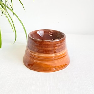 Handmade Ceramic Pet Bowl: Unique Painted Dog/Cat Feeder
