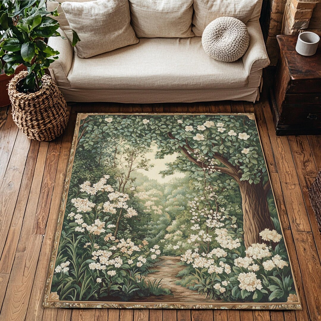Woodland Forest Cottagecore Rug | Fairycore Aesthetic Magical Woodland ...