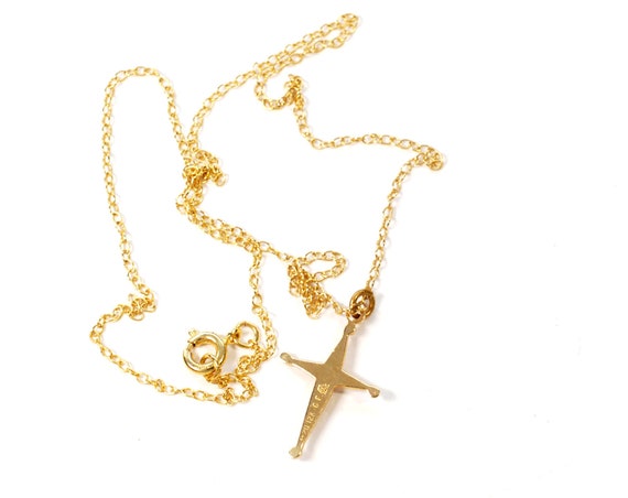 Vintage 12K Gold Filled Cross Crucifix Pendant 15… - image 3