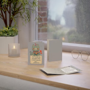 Grußkarten zum Thema Katze, süße Grußkarten, Bibelvers Jeremia 29:11 - Geschenke für Katzenliebhaber, 10er-Set, christliche Grußkarten, Geschenk für Sie
