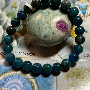 Unisex Apatite Bracelet - A+ Quality 8mm Beads –helps alleviate ascension symptoms-FREE Worldwide Delivery - Weight loss and helps disorders