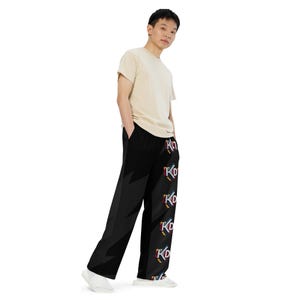 KDT All-over print unisex wide-leg pants