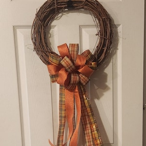 Made To Order. Fall Mailbox Pumpkin Print Bow Railing Post Wreath Lantern image 7